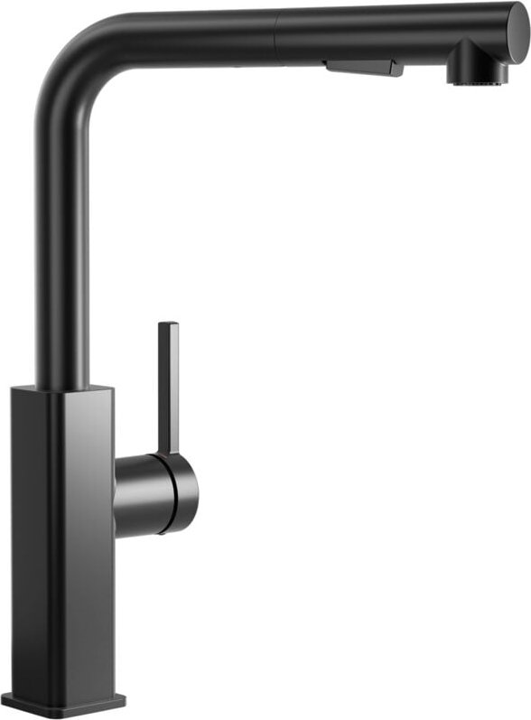 Küchenarmatur mattschwarz Ausziehbare Spültischarmatur mit Zweistrahl, hoher Auslauf 360° schwenkbarer Wasserhahn, Hochd...