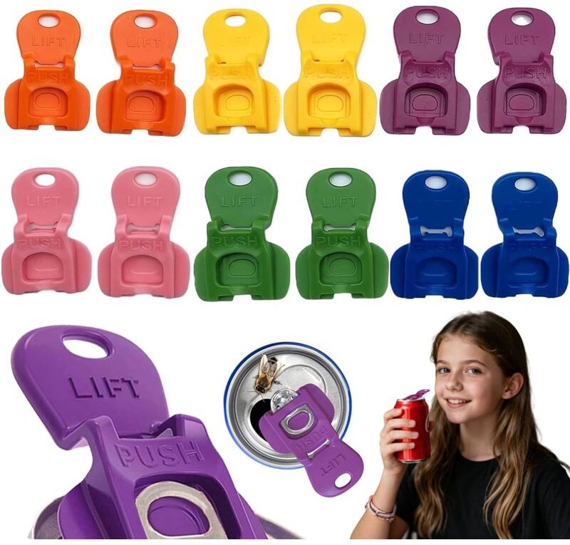 Einfacher Dosenöffner aus Kunststoff, 12-teiliges Getränkedosenöffner-Set, Bierdosenöffner, Limonadendosenöffner, einfac...