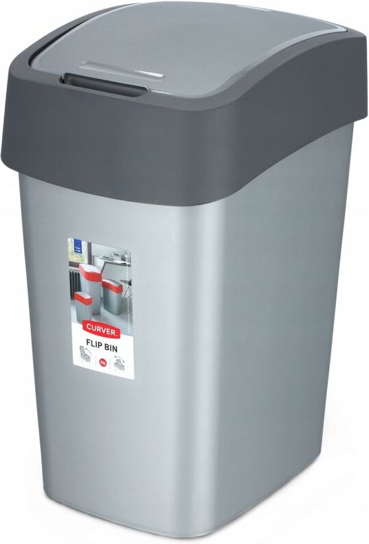 Flip Bin 25L Abfallbehälter, Graphit - Curver