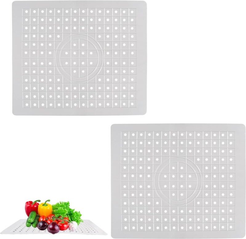 Spülbeckenmatte, Silikon-Abtropfmatte, zuschneidbare Küchenspülbecken-Abtropfmatte, wabenförmige Spülbeckenmatte für den...