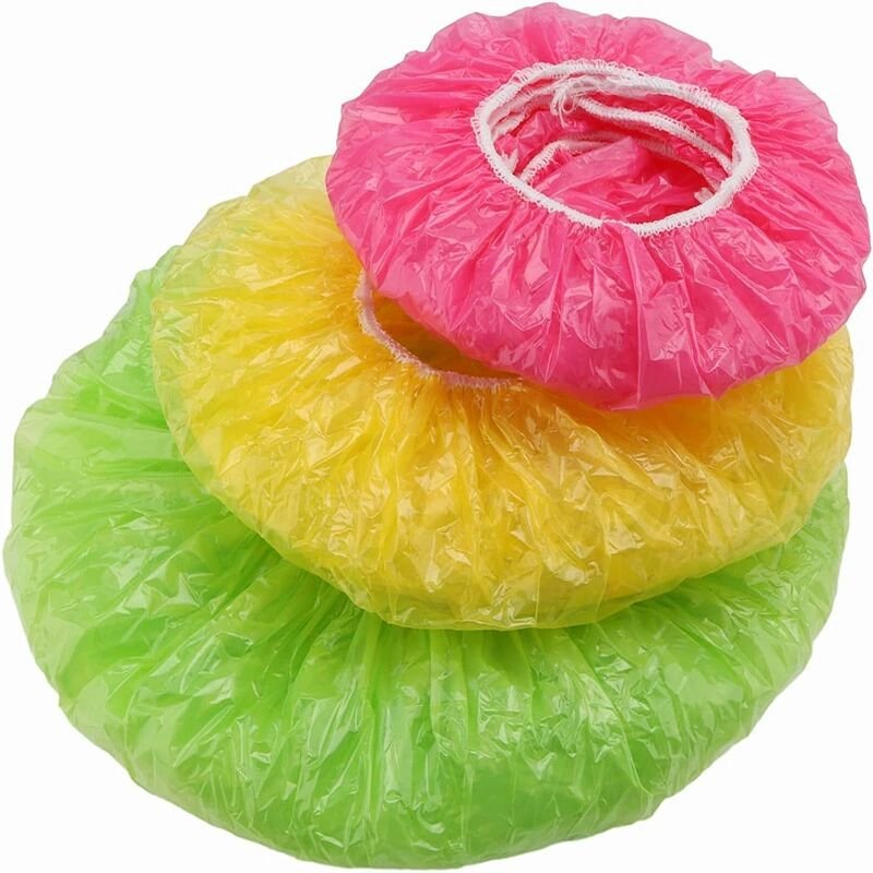 90 Stück Frischhaltebeutel, Vier Größen Wasserdichte Frischhaltebeutel mit Gummizug, Bunt Universal-KüChenver Frischhalt...