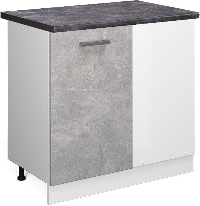 Eckunterschrank R-Line, Beton, 86 cm, AP Anthrazit, Vicco