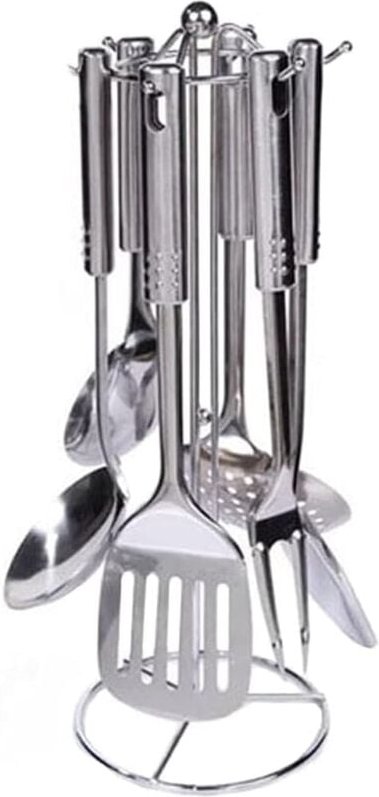 Küchenhelfer-Set, 7-teilig, Küchenutensilien, Küchenutensilien-Set aus Edelstahl, spülmaschinenfest, leicht zu reinigen,...