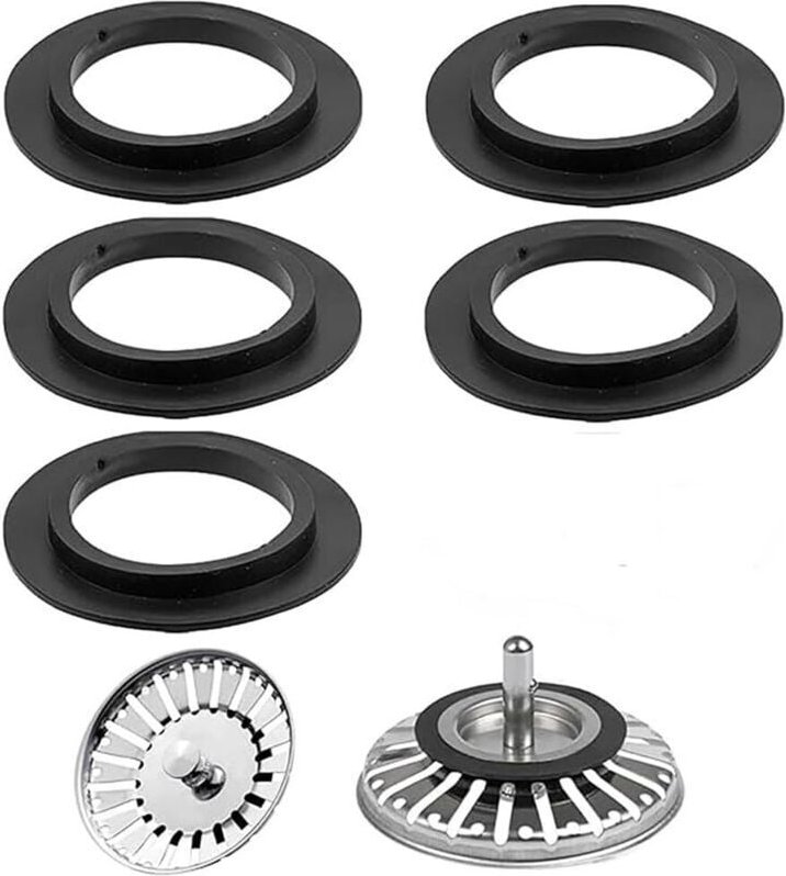 Guarnizioni per lavandini KZQ 5 pezzi di guarnizioni in gomma per lavandini, guarnizioni per lavandini, guarnizioni a la...