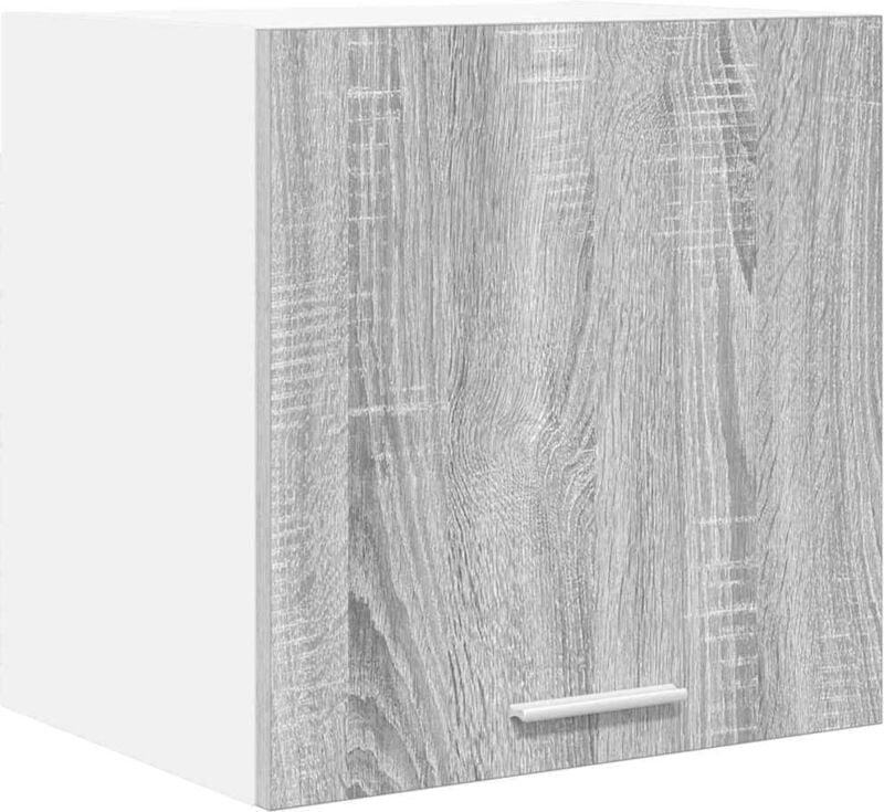 Hängeschrank mit Tür Riga Grau Sonoma und Weiß 40 x 31 x 40 cm vidaXL