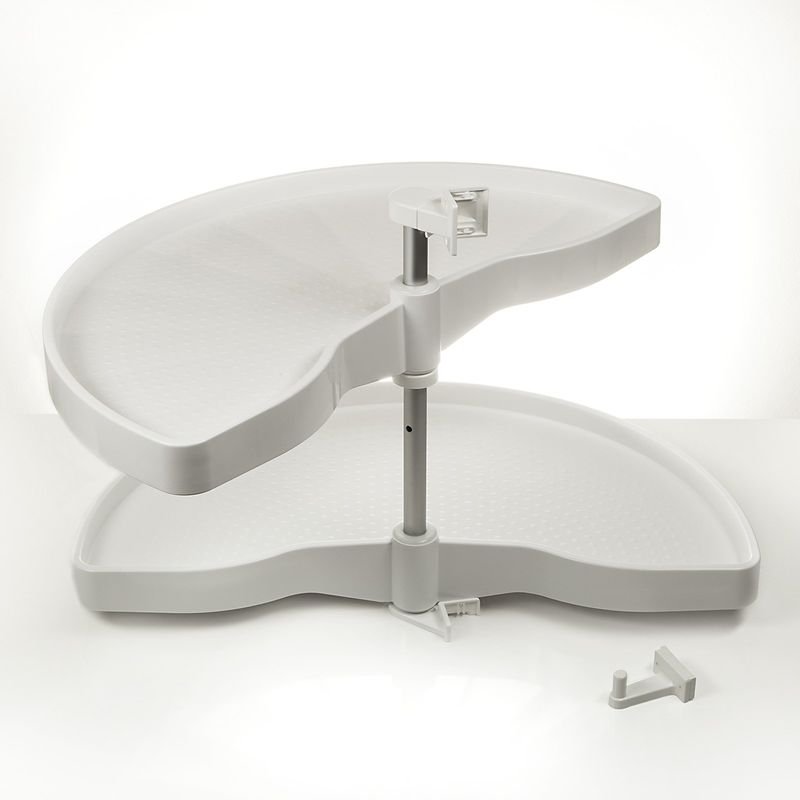 Thumbnail - So-tech - Halbkreis Eckschrankbeschlag weiß - Drehbodensystem für Eckschränke mit Korpusbreite: 900 mm