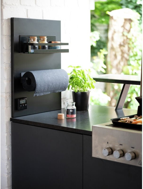 Magnetisches Gewürzregal Ima Schwarz 30 x 12 x 11 cm - Gewürzregal : Schwarz - Wenko