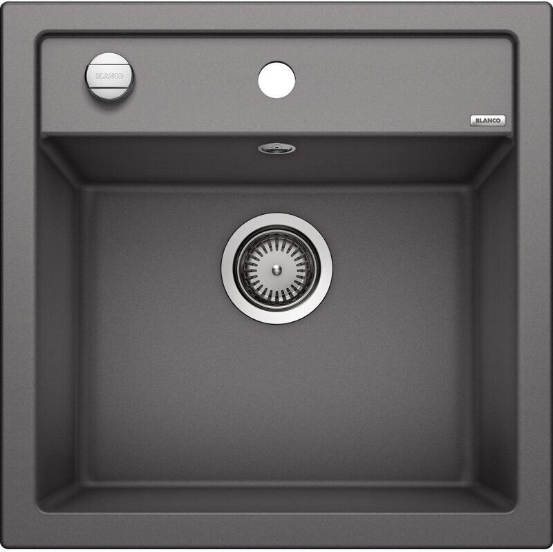 Blanco Dalago 5 - Silgranitspüle, 52x51 cm, mit Ablaufsystembedienung, Felsgrau 518848