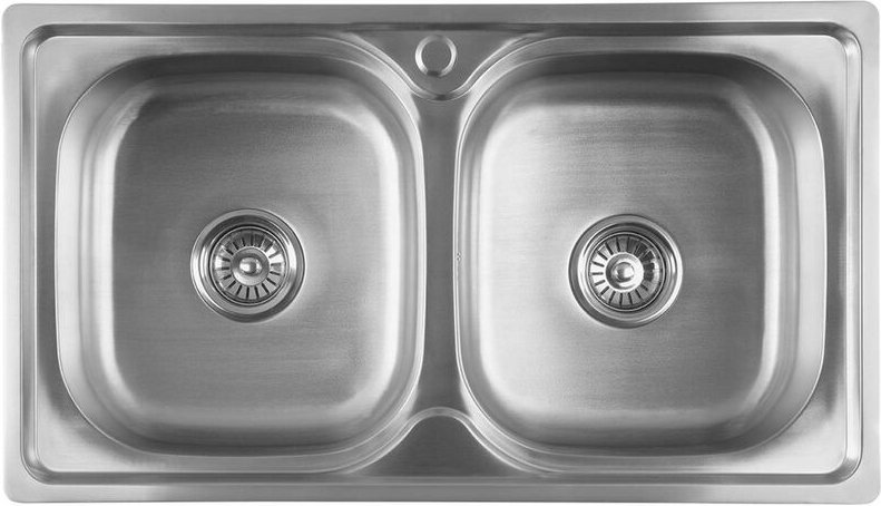 Abwäschen - Spültisch 81x46 cm, Edelstahl AQ8146B - Aqualine