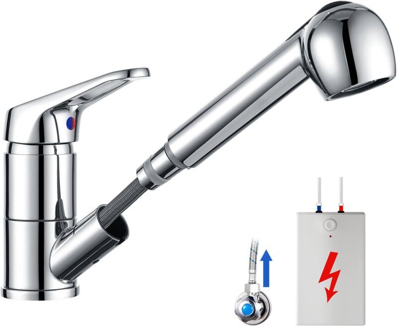 Chrom Küchenarmatur 360° drehbar Niederdruck Wasserhahn Küche Armatur mehrfunktional Spültischarmatur Einhebelmischer mi...