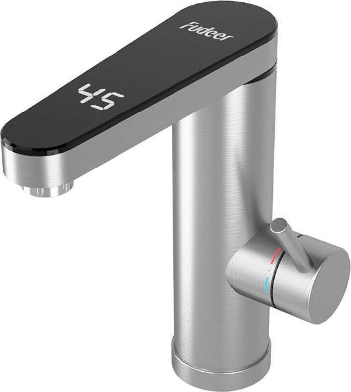 Elektrischer Warmwasserhahn für Spülbecken, Edelstahl, Warm- und Kaltwassererhitzer, Küchenarmatur mit Stecker