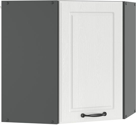 Eckhängeschrank R-Line, Weiß Landhaus, 57 cm Vicco