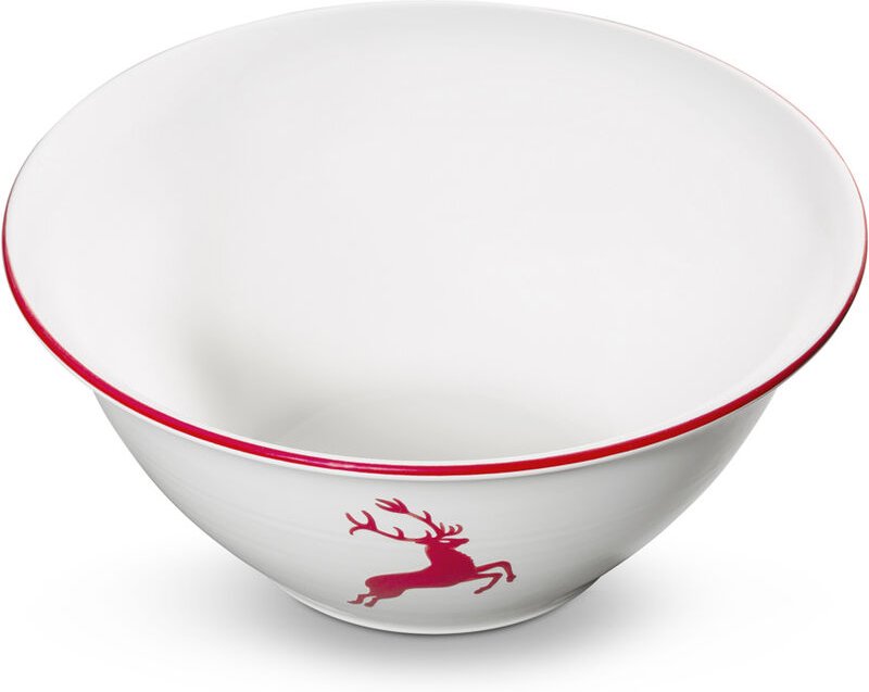 Gmundner Keramik - Rubinroter Hirsch, Salatschüssel (ø 33cm)