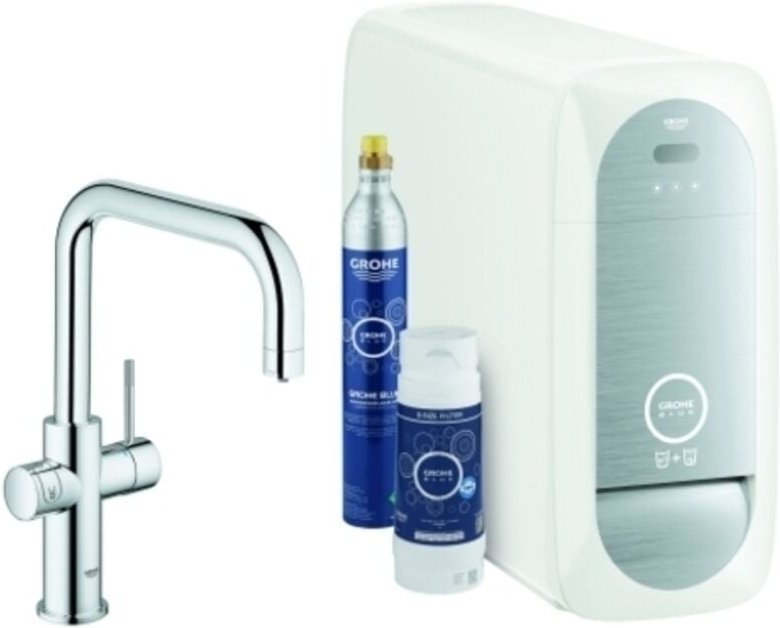 Grohe - Starter Kit Blue Home, U-Auslauf, Chrom, Einlochmontage