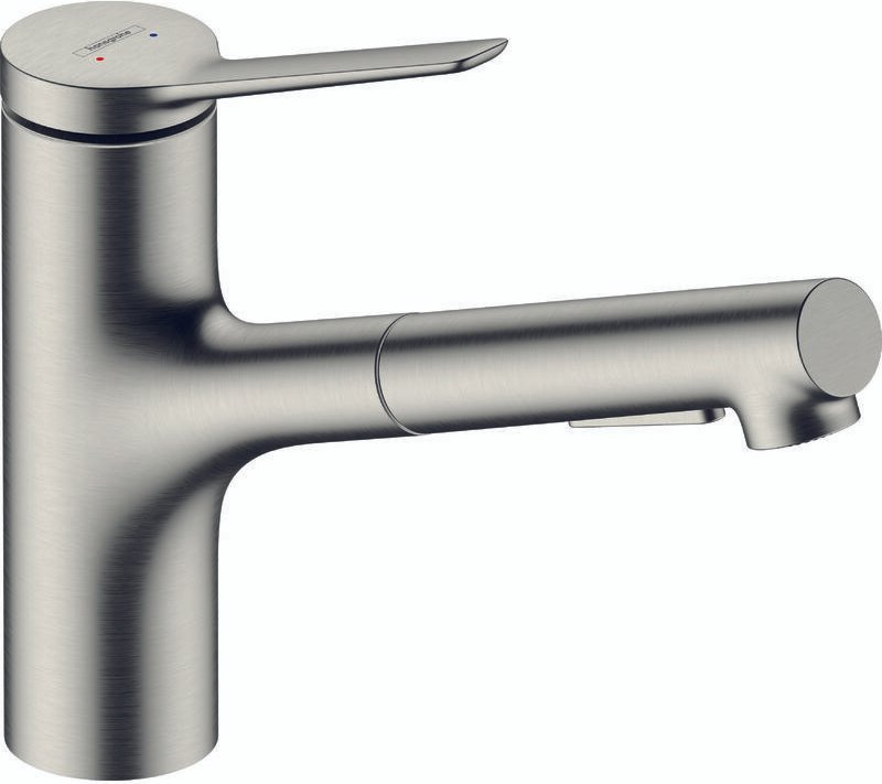 Zesis M33 - Spültischarmatur 150, mit ausziehbarem Brause, sBox lite, Design Edelstahl 74803800 - Hansgrohe