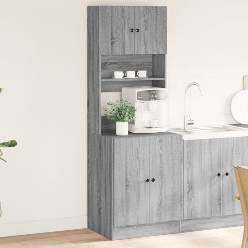 vidaXL Küchenschrank Grau Sonoma 60x50x180 cm Holzwerkstoff
