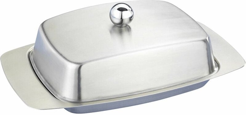 Butterdose aus Edelstahl, 17,5 x 7 x 10,5 cm