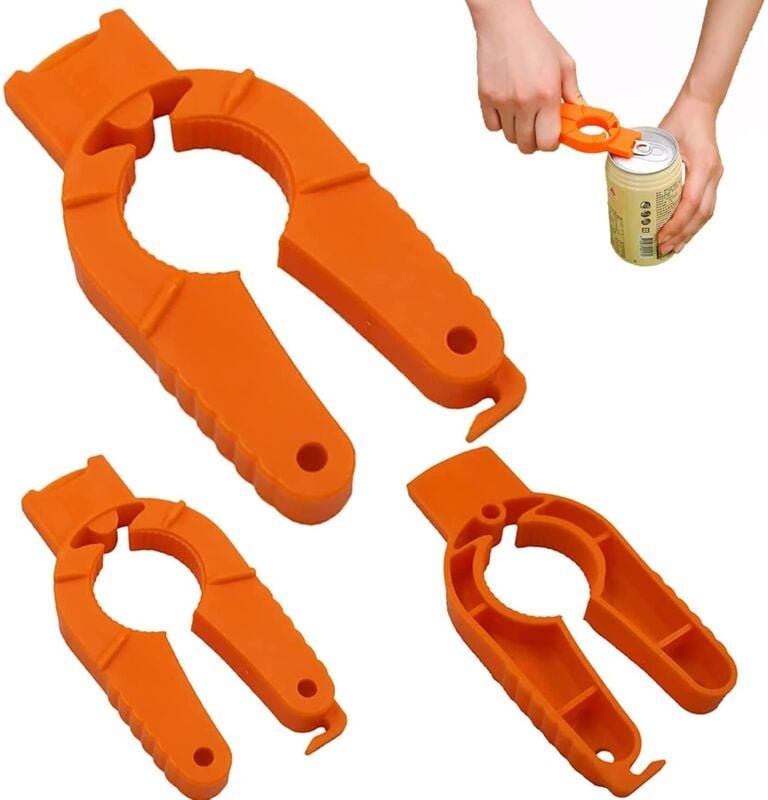 3er-Pack Flaschenöffner 3 in 1, Dosenöffner, Glasöffner, Kunststoff-Wasserflaschenöffner, zum Anschrauben für Flaschengr...