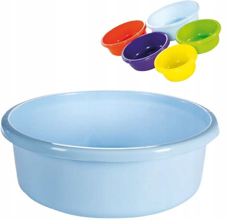Plastikschüssel 9 l 36 cm BLAU RUND tief STARK ZERTIFIKAT FÜR POLNISCHES PRODUKT