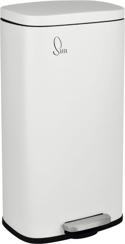 TQ30 Mülleimer Weiß 30L Treteimer Abfallbehälter Softclose Deckel - Svita