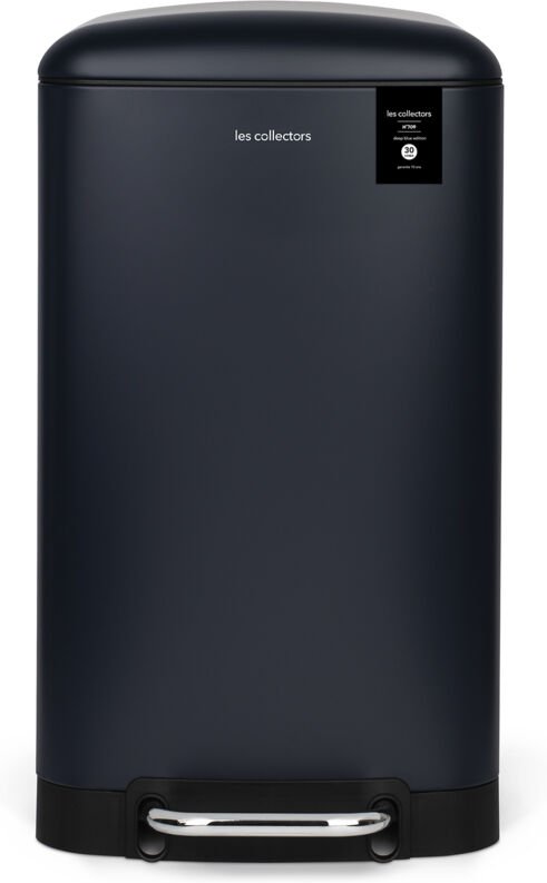Die Collectors Nr.709 - Mülleimer mit Pedal, 30 L Kapazität, Leise, Rechteckige Form, Dark Blue Edition, Edelstahl, 34,5...