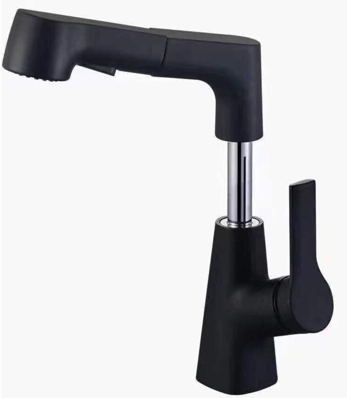 Küchenarmatur mit Einhebelmischer, zwei Strahlarten, Auszieh- und Hebefunktion, Edelstahl-Küchenarmatur mit ausziehbarer...