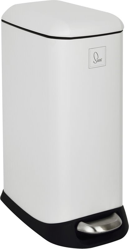TS12 Mülleimer Treteimer Abfalleimer 12l inkl. Inneneimer Pedal Weiß - Svita