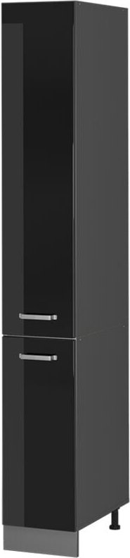 Vicco - Hochschrank R-Line, Schwarz Hochglanz, 30 cm