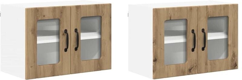 Thumbnail - Küchenhängeschrank mit Tür 2 pcs Artisan-Eiche 60 x 31 x 40 cm vidaXL