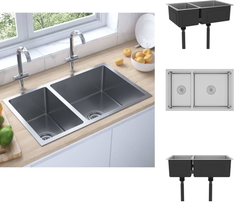 Küchenspülen & Spülbecken - Living Küchenspüle Edelstahl - Silber