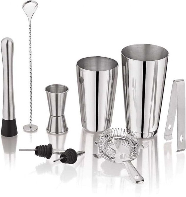 9-teiliges Cocktail-Barkeeper-Set. KINGHOFF KH-1708 Shaker
