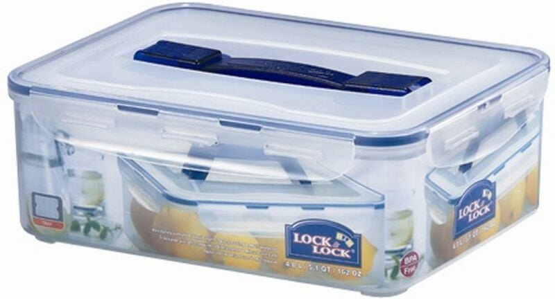 Lock&lock - Vorratsdose rechteckig, 4,8 l mit Ablaufgitter und Tragegriff 295 x 230 x 106 mm