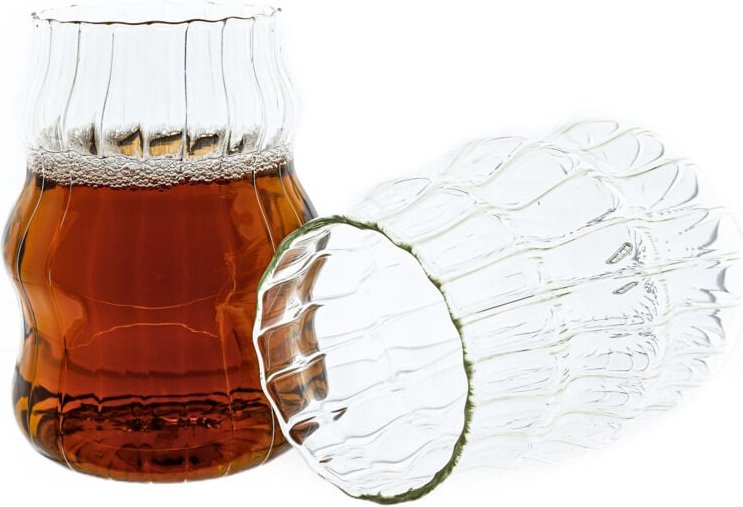 2-Teilig Glas Bubble Getränkebecher Cocktail- 500 ml - Heißgetränke Kaffeeglas, Borosilikatglas, Hitzebeständig Trinkgla...