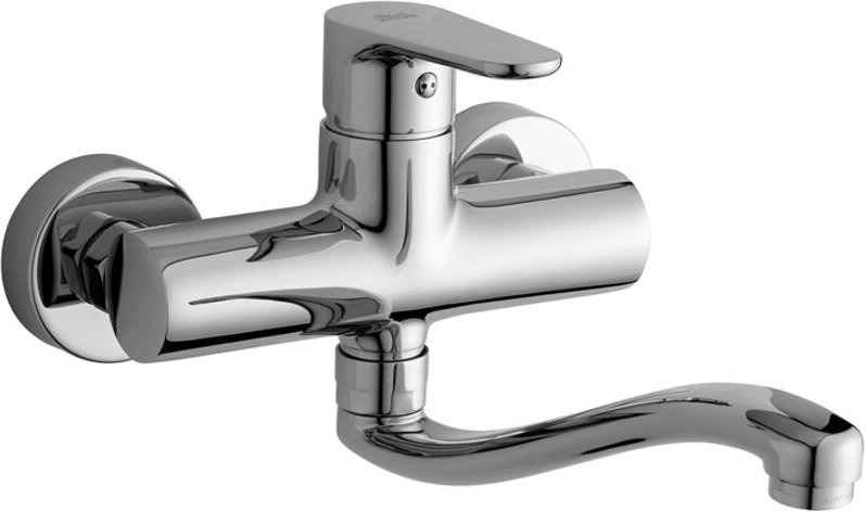 Paffoni Spültisch-Wandbatterie Serie Grün GR161CR Verchromt - Messing