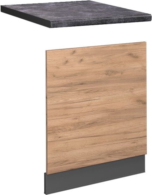 Vicco - Frontblende Fame-Line, Goldkraft Eiche, 60 cm , ap Anthrazit