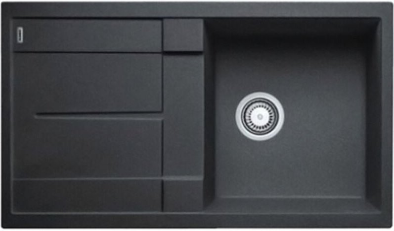 Metra 5 - Silgranitspüle, 86x50 cm, mit Ablaufsystembedieung, Anthrazit 513044 - Blanco