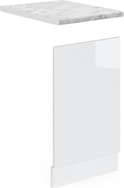 Vicco - Frontblende R-Line, Weiß Hochglanz, 45 cm , ap Marmor