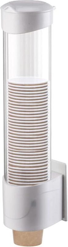 Weißer, staubdichter Wandspender für Pappbecher – praktische Ablage für Zuhause, Büro, Restaurant