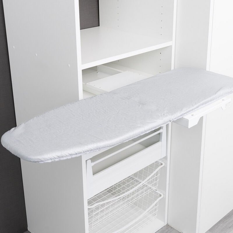 Bügelbrett Ironfold Premium Bügeltisch für Fachbodenmontage im Schrank ausziehbar, klappbar und um 180° schwenkbar inkl....
