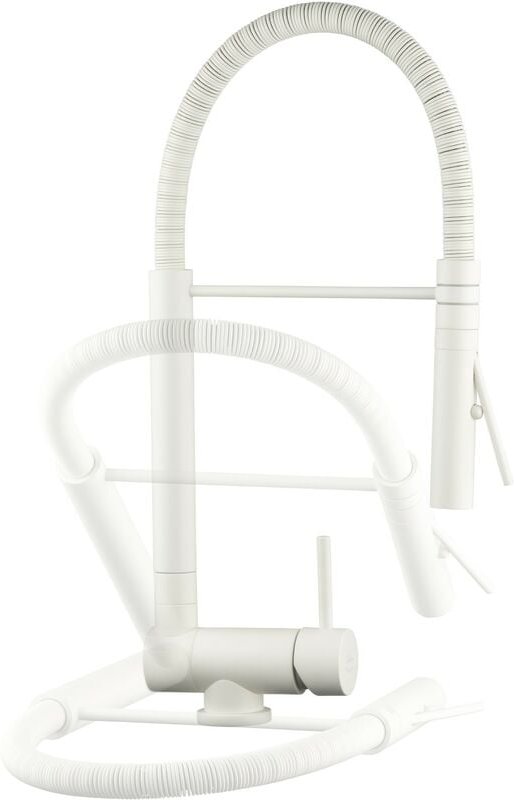 Mattweißer Küchenmixer mit klappbarer Auslauffeder NICE 29034M1BO weiß matt