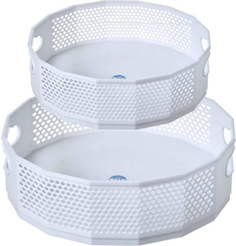 Sinbinta - 2 Stück Drehplatte Küchen Organizer, Lazy Susan Küchenregal Drehbares Gewürzregal Drehteller Drehbares Tablet...