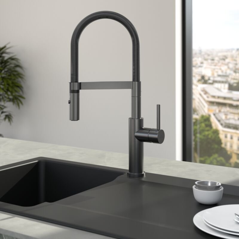 Villeroy&boch - Villeroy und Boch Steel Expert 2.0 Küchenarmatur 92800005 Anthracite, schwenkbarer Strahlregler