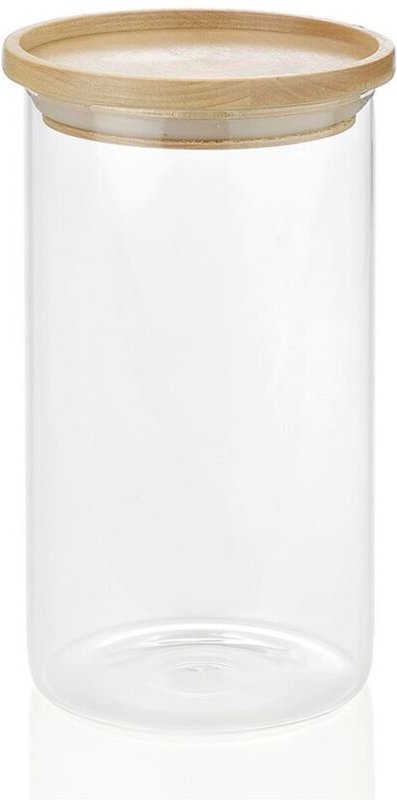 Glas- und Holzgefäß Ø9,5x17,5cm CC16204 Andrea House