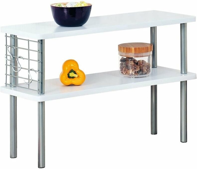 Küchenregal aus Holz mit Aufhänger für Küchenzubehör, solide Küchenregal mit Werkzeugkasten Kesper