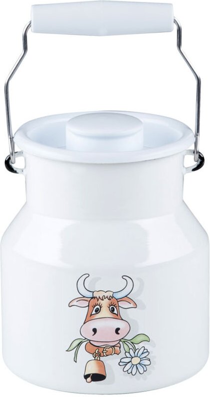 Riess-kelomat - Riess Country Almliesel Milchkanne mit Deckel 1 Liter Emaille