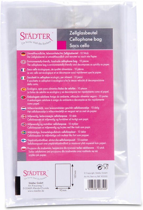 Städter Zellglasbeutel 9,5 x 16 cm Transparent