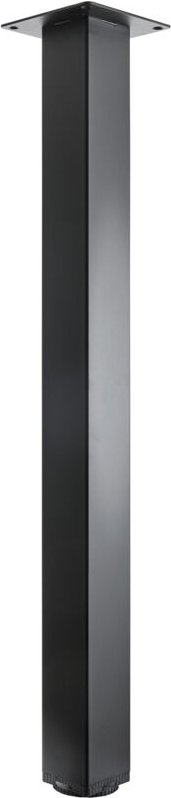 Tischbein Arba 6,0 x 71 cm Stahl schwarz - 1 Stück Tischbeine - Hettich