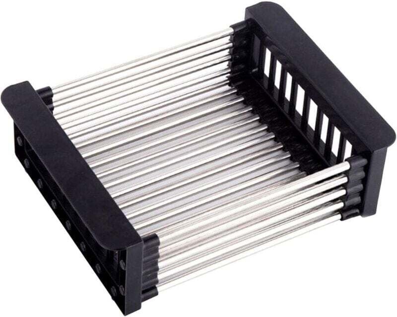 Abflusskorb, Abtropfgestell für die Spüle, Teleskop-Abtropfgestell aus Edelstahl mit 1 Schraube, zum Spülen von Geschirr...