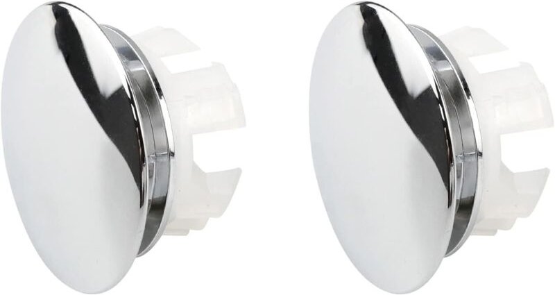 Stück Spülbeckenabdeckung, Überlaufstopfen aus Edelstahl, runde Überlaufabdeckung, Spülbecken-Überlaufstopfen für dekora...