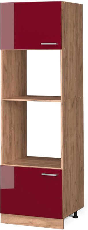 Mikrowellenschrank R-Line, Bordeaux Hochglanz, 60 cm, Vicco